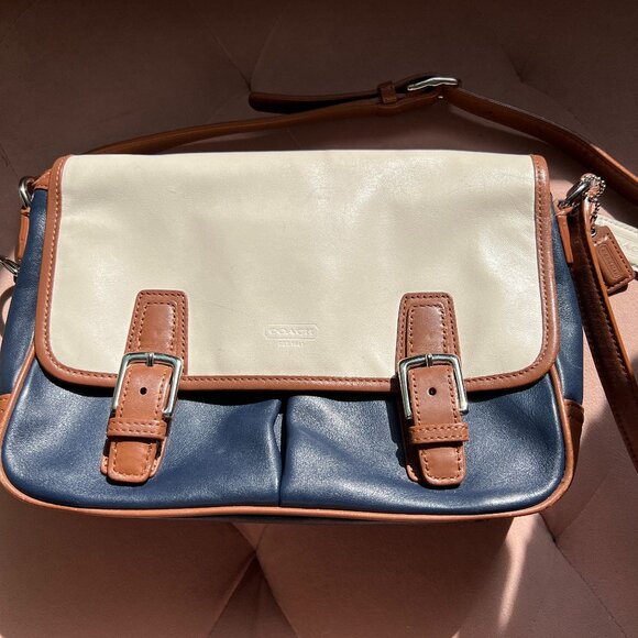 COACH Crossbody Bag Color Block Leather - Picture 6 of 16